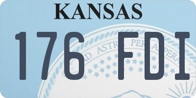 KS license plate 176FDI
