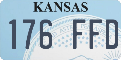 KS license plate 176FFD