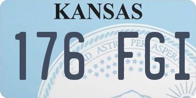 KS license plate 176FGI