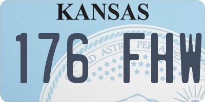 KS license plate 176FHW