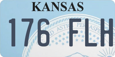 KS license plate 176FLH