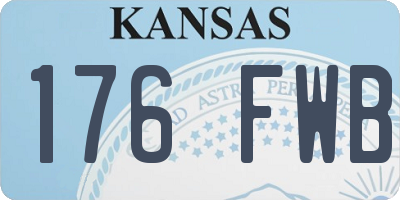 KS license plate 176FWB