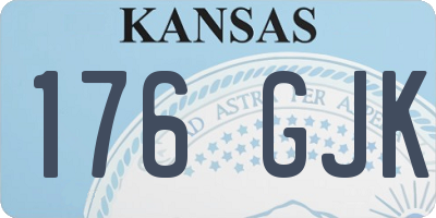 KS license plate 176GJK
