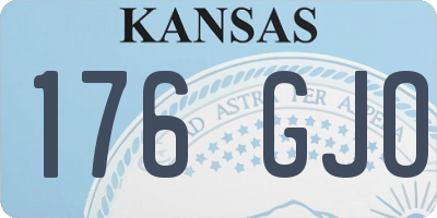 KS license plate 176GJO