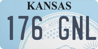 KS license plate 176GNL