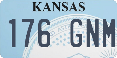KS license plate 176GNM