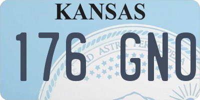 KS license plate 176GNO