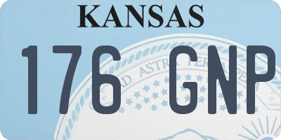 KS license plate 176GNP