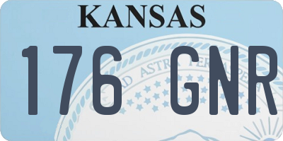 KS license plate 176GNR