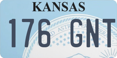 KS license plate 176GNT