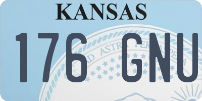 KS license plate 176GNU