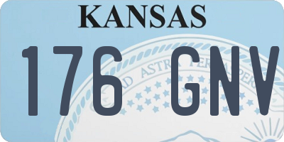 KS license plate 176GNV