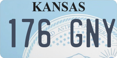 KS license plate 176GNY