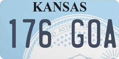 KS license plate 176GOA