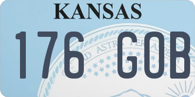KS license plate 176GOB
