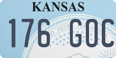 KS license plate 176GOC