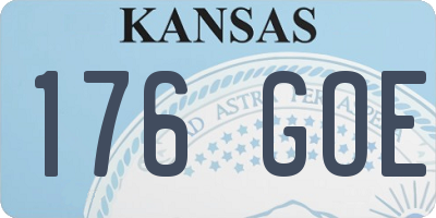 KS license plate 176GOE