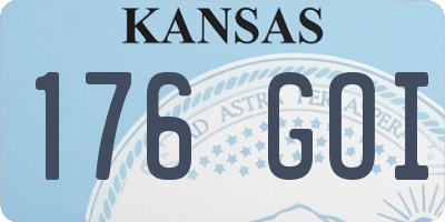 KS license plate 176GOI