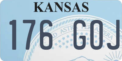 KS license plate 176GOJ