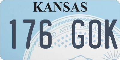 KS license plate 176GOK