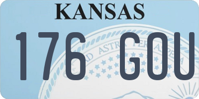 KS license plate 176GOU