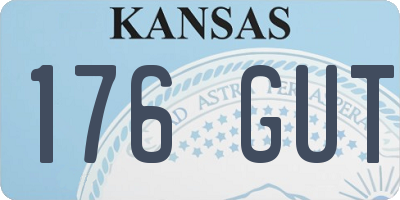 KS license plate 176GUT