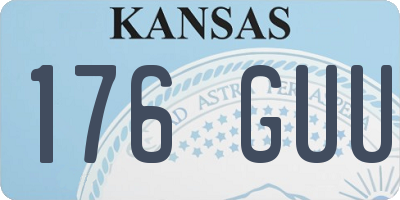 KS license plate 176GUU