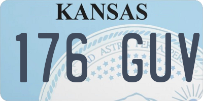 KS license plate 176GUV