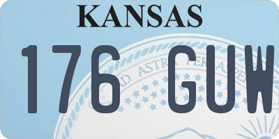 KS license plate 176GUW