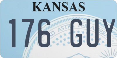 KS license plate 176GUY