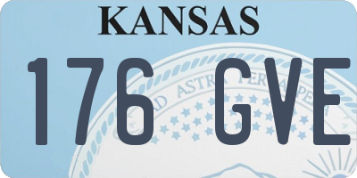 KS license plate 176GVE