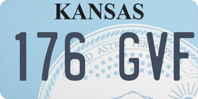 KS license plate 176GVF