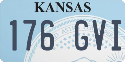 KS license plate 176GVI