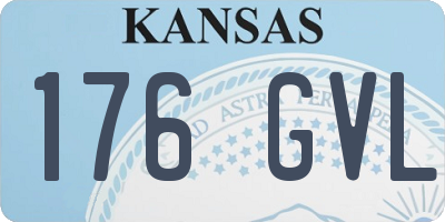 KS license plate 176GVL