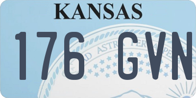 KS license plate 176GVN