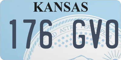 KS license plate 176GVO