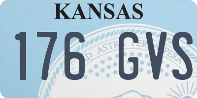 KS license plate 176GVS