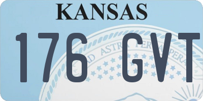KS license plate 176GVT