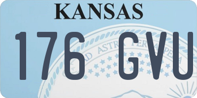 KS license plate 176GVU