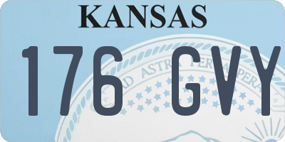 KS license plate 176GVY