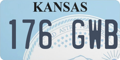 KS license plate 176GWB