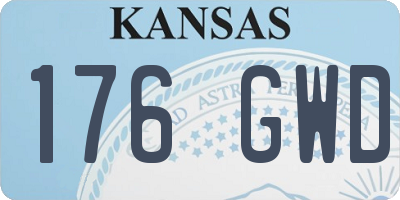 KS license plate 176GWD