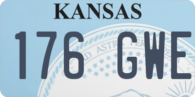 KS license plate 176GWE