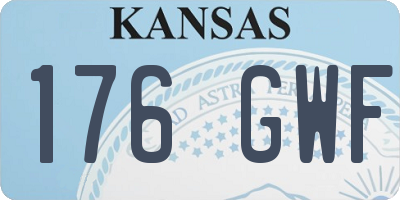 KS license plate 176GWF
