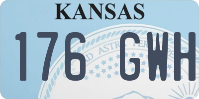 KS license plate 176GWH