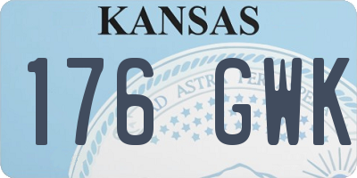 KS license plate 176GWK