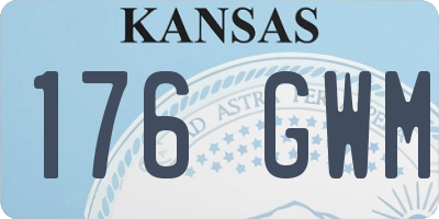 KS license plate 176GWM