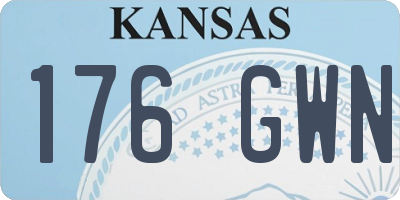 KS license plate 176GWN