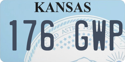 KS license plate 176GWP