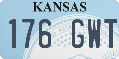 KS license plate 176GWT